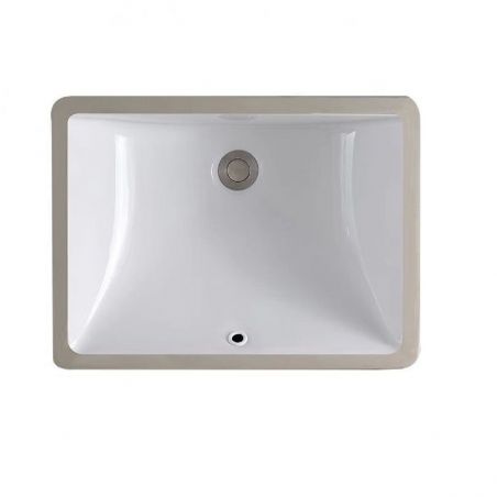 Lavoar Adela, 46x32.7 cm, montaj incastrat sub blat, ceramica alba, preaplin