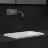 Lavoar EGO 104, Alb Mat, 53x33 cm, montaj semi-incastrat, compozit marmura, scurgere ascunsa