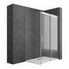 Cabina EGO-17-2, perete fix si usa Glisanta, sticla securizata 8 mm, fara profile metalice, dimensiuni la alegere Cabina EGO-17-2, perete fix si usa Glisanta, sticla securizata 8 mm, fara profile metalice, dimensiuni la alegere
