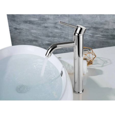 Baterie lavoar EGO-Lun High, montaj pe blat, perlator, finisaj crom