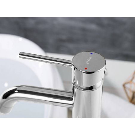Baterie lavoar REA-Lun High, montaj pe blat, perlator, finisaj crom