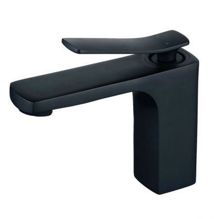 Baterie lavoar SON BLACK, design minimalist, finisaj negru mat, aerator