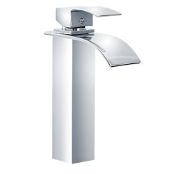 Baterie lavoar FALCON 30 cm, tip cascada, montaj pe blat, finisaj crom