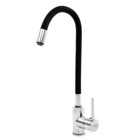 Baterie bucatarie CLEVER BLACK, design modern, furtun flexibil de inalta calitate, aerator