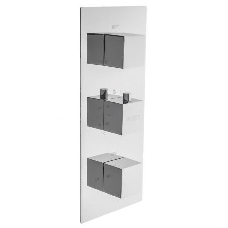 Baterie dus EGO-C3ST3, 3 functii, Termostat, montaj incastrat, finisaj crom Baterie dus EGO-C3ST3, 3 functii, Termostat, montaj incastrat, finisaj crom