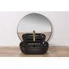 Lavoar REA Belinda, Negru, lucios, 46,5x33 cm, montaj pe blat, ceramica sanitara