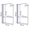 Paravan cada, Topaz, transparent, 70 sau 80x140 cm, pivotant 180°, tratament Nano Easy Clean Paravan cada, Topaz, transparent, 70 sau 80x140 cm, pivotant 180°, tratament Nano Easy Clean