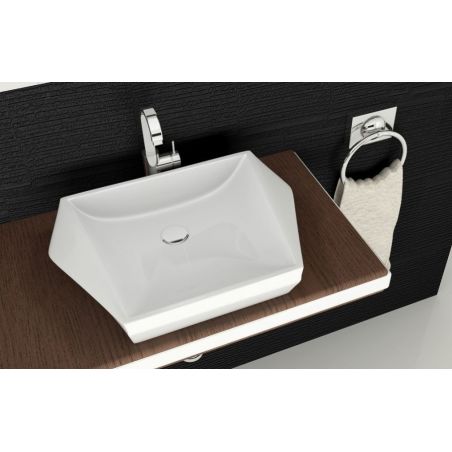 Lavoar EGO Lucy, Alb, lucios, 60x41 cm, ceramica sanitara, montaj pe blat