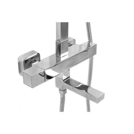 Sistem dus Termostatat Cezar, Ploaie 25x25 cm, Dus de mana, Baterie Cada, finisaj crom
