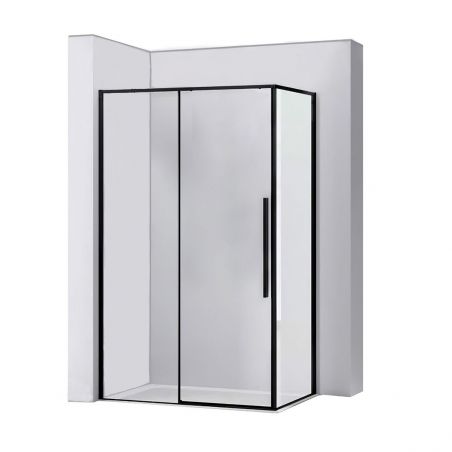 Cabina de dus, EGO-SOL Black Mat, 80x100, 90x90 si 90x120 cm, sticla transparenta securizata 6mm