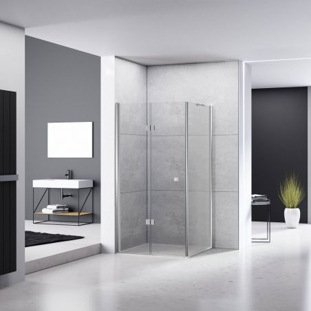 Cabina MY SPACE, perete fix si o usa Pliabila la perete, Easy Clean, dimensiune: 70x70x190 cm