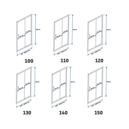 Usa dus culisanta Ego Slide, Nano Easy Clean, latime intre 100 si 150 cm