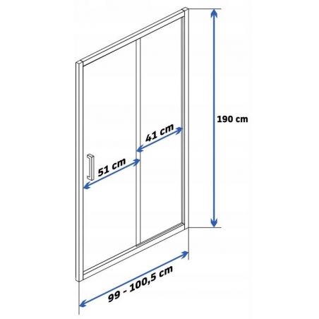 Usa dus culisanta Ego Slide, Nano Easy Clean, latime intre 100 si 150 cm