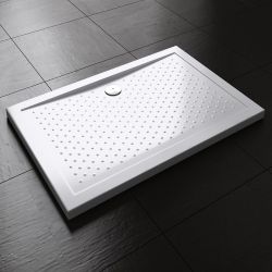 Cadita dus Slim  EGO-L, 4 cm inaltime, acril sanitar pur, anti-derapant, latimi intre 70 si 140 cm