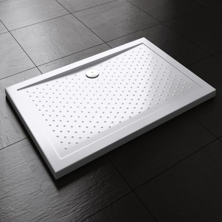 Cadita dus Slim  EGO-L, 4 cm inaltime, acril sanitar pur, anti-derapant, latimi intre 70 si 140 cm