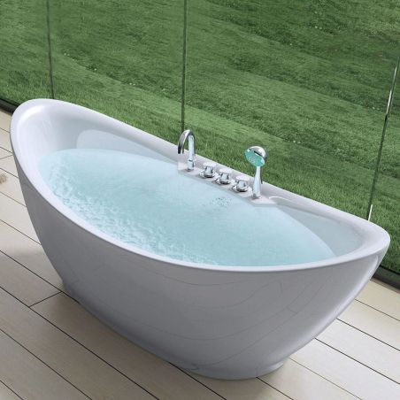 Cada EGO-603, Baterie integrata finisaj crom, desiogn Exclusivist, acril sanitar termoactiv, 185x80 cm