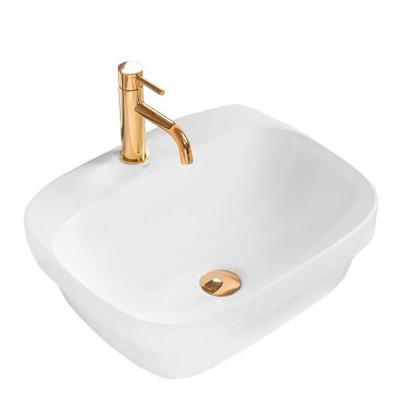 Lavoar Marika Alb, 50x42,5 cm, montaj pe blat, ceramica sanitara
