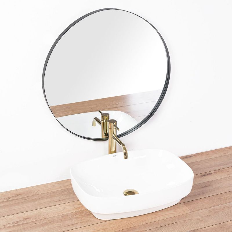 Lavoar EGO-Gizel 50, montaj pe blat sau semi-incastrat, 50x38 cm, alb lucios, ceramica sanitara