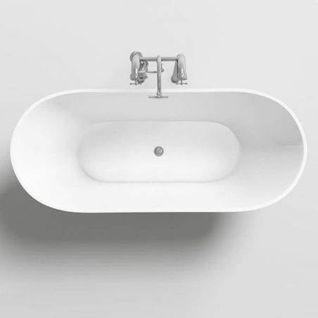 Cada de baie EGO Silvano, freestanding, 170 cm, acril saniat, alb, Mirror Coat
