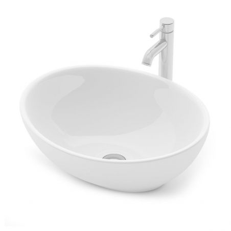 Lavoar EGO Sofia, Alb, lucios, 41x34.5 cm, montaj pe blat, ceramica sanitara