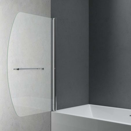 Paravan cada EGO-112, sticla securizata, Transparent sau Sablat partial, 94x140 cm, pivotant 180°, tratament Nano Easy Clean