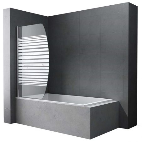 Paravan cada EGO-112, sticla securizata, Transparent sau Sablat partial, 94x140 cm, pivotant 180°, tratament Nano Easy Clean