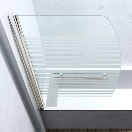 Paravan cada EGO-112, sticla securizata, Transparent sau Sablat partial, 94x140 cm, pivotant 180°, tratament Nano Easy Clean