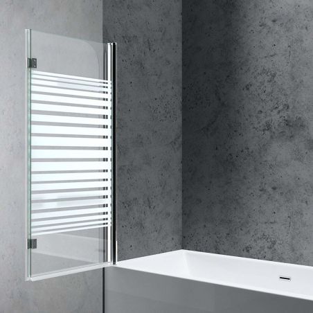 Paravan cada pliabil EGO-1408S, 120x140 cm, sticla sablata partial 6 mm, pivotant 180°, tratament Nano Easy Clean