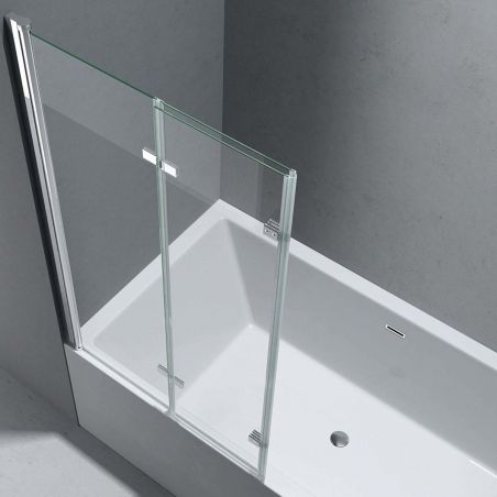 Paravan pliabil ,130x140 cm, sticla 6 mm, pivotant 180°, montaj pe stanga, EGO-116, tratament Nano Easy Clean