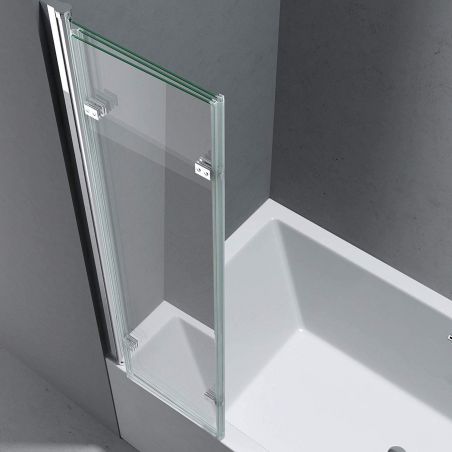 Paravan pliabil ,130x140 cm, sticla 6 mm, pivotant 180°, montaj pe stanga, EGO-116, tratament Nano Easy Clean