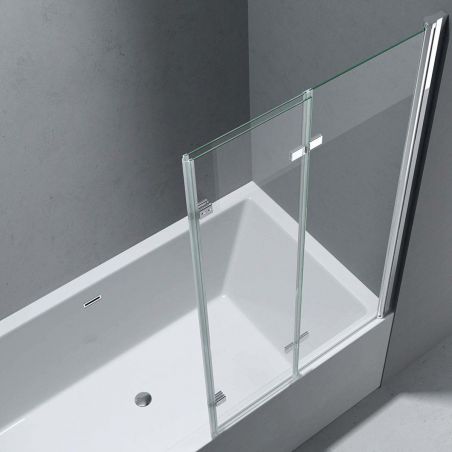 Paravan pliabil ,130x140 cm, sticla 6 mm, pivotant 180°, montaj pe dreapta, EGO-116, tratament Nano Easy Clean