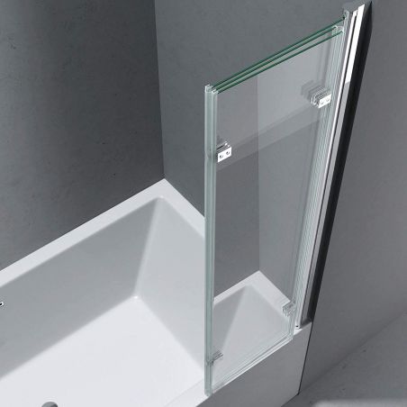 Paravan pliabil ,130x140 cm, sticla 6 mm, pivotant 180°, montaj pe dreapta, EGO-116, tratament Nano Easy Clean