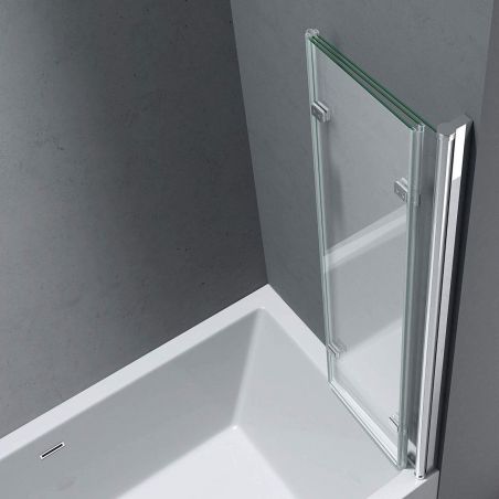 Paravan pliabil ,130x140 cm, sticla 6 mm, pivotant 180°, montaj pe dreapta, EGO-116, tratament Nano Easy Clean