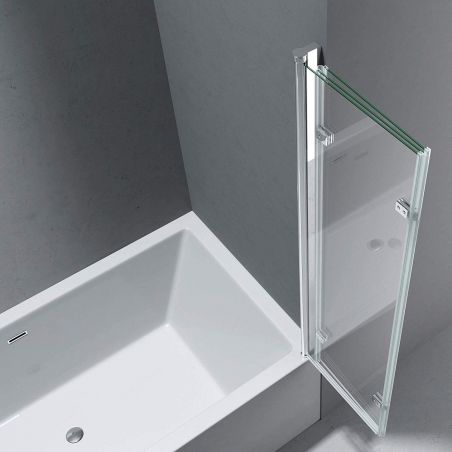 Paravan pliabil ,130x140 cm, sticla 6 mm, pivotant 180°, montaj pe dreapta, EGO-116, tratament Nano Easy Clean
