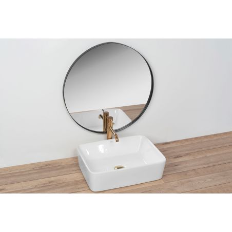 Lavoar EGO Anita N48, Alb, lucios, 48x36.5 cm, montaj pe blat, ceramica sanitara