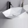 Lavoar hexagonal REA VEGA, Alb, lucios, 64x42cm, montaj pe blat, ceramica sanitara