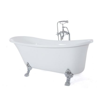 Cada de baie EGO 702OA, freestanding, design retro, acril sanitar, alb, Mirror Coat