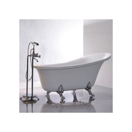 Cada de baie EGO 702OA, freestanding, design retro, acril sanitar, alb, Mirror Coat