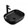 Lavoar REA Belinda, Negru, mat, 46,5x33 cm, montaj pe blat, ceramica sanitara