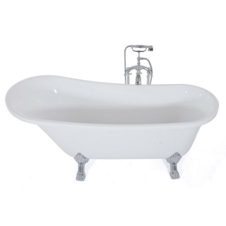 Cada de baie EGO 702OA, freestanding, design retro, acril sanitar, alb, Mirror Coat