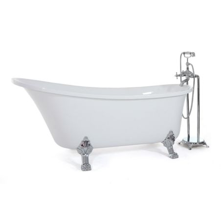 Cada de baie EGO 702OA, freestanding, design retro, acril sanitar, alb, Mirror Coat