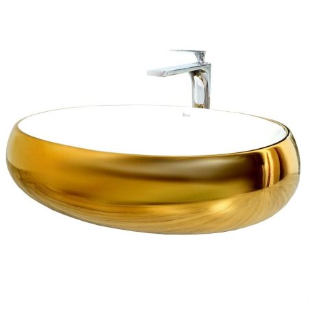 Lavoar auriu  Melanie JW, 60x40 cm, montaj pe blat, design exclusivist, ceramica sanitara