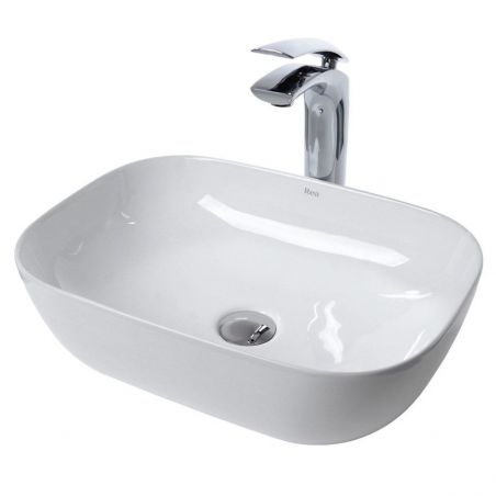 Lavoar EGO Belinda Slim Edge, Alb, lucios, 46.5x33 cm, montaj pe blat, ceramica sanitara Lavoar EGO Belinda Slim Edge, Alb, lucios, 46.5x33 cm, montaj pe blat, ceramica sanitara