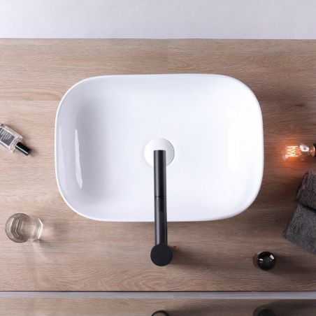 Lavoar EGO Belinda Slim Edge, Alb, lucios, 46.5x33 cm, montaj pe blat, ceramica sanitara Lavoar EGO Belinda Slim Edge, Alb, lucios, 46.5x33 cm, montaj pe blat, ceramica sanitara
