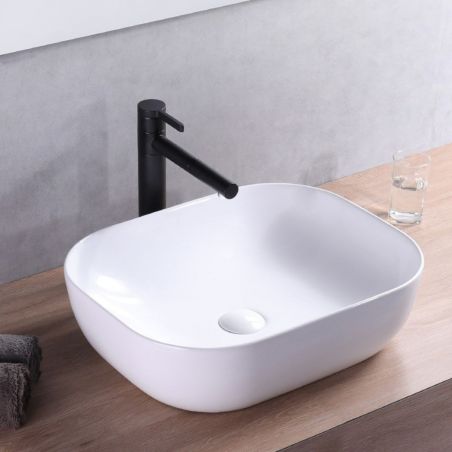 Lavoar EGO Belinda Slim Edge, Alb, lucios, 46.5x33 cm, montaj pe blat, ceramica sanitara Lavoar EGO Belinda Slim Edge, Alb, lucios, 46.5x33 cm, montaj pe blat, ceramica sanitara