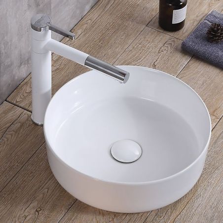 Lavoar EGO Elma, 45x45 cm, montaj pe blat, ceramica sanitara