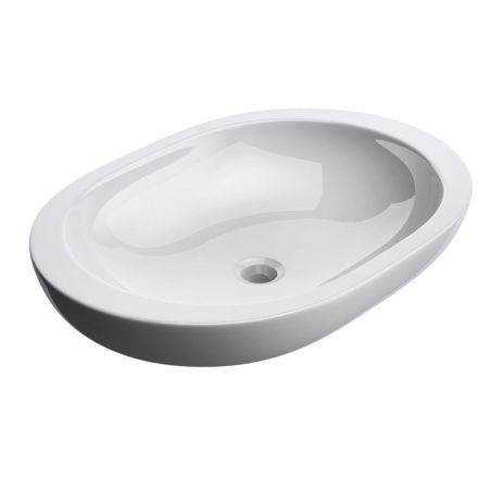 Lavoar EGO 5056, Alb, lucios, 59x40 cm, montaj pe blat, ceramica sanitara Lavoar EGO 5056, Alb, lucios, 59x40 cm, montaj pe blat, ceramica sanitara