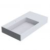 Lavoar EGO12, compozit marmura, montaj pe blat sau suspendat, 90x48 cm, scurgere mascata