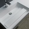 Lavoar EGO 12 L, Alb, 90x48 cm, compozit marmura, montaj pe blat sau suspendat, scurgere mascata, gaura baterie pe stanga