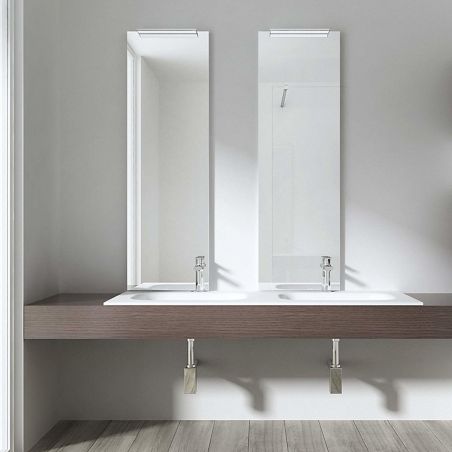 Lavoar dublu EGO 04, Alb, lucios, 120 sau 144 cm, montaj  semi-incastrat, compozit marmura, cu doua gauri de baterie